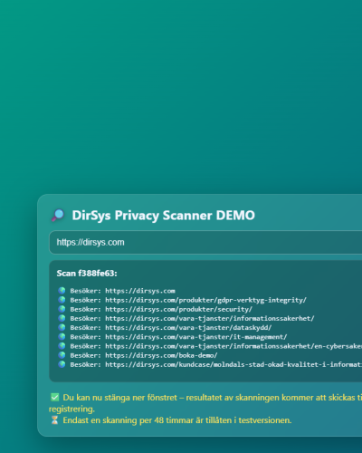 DirSys Privacy scanner DirSys Privacy scanner